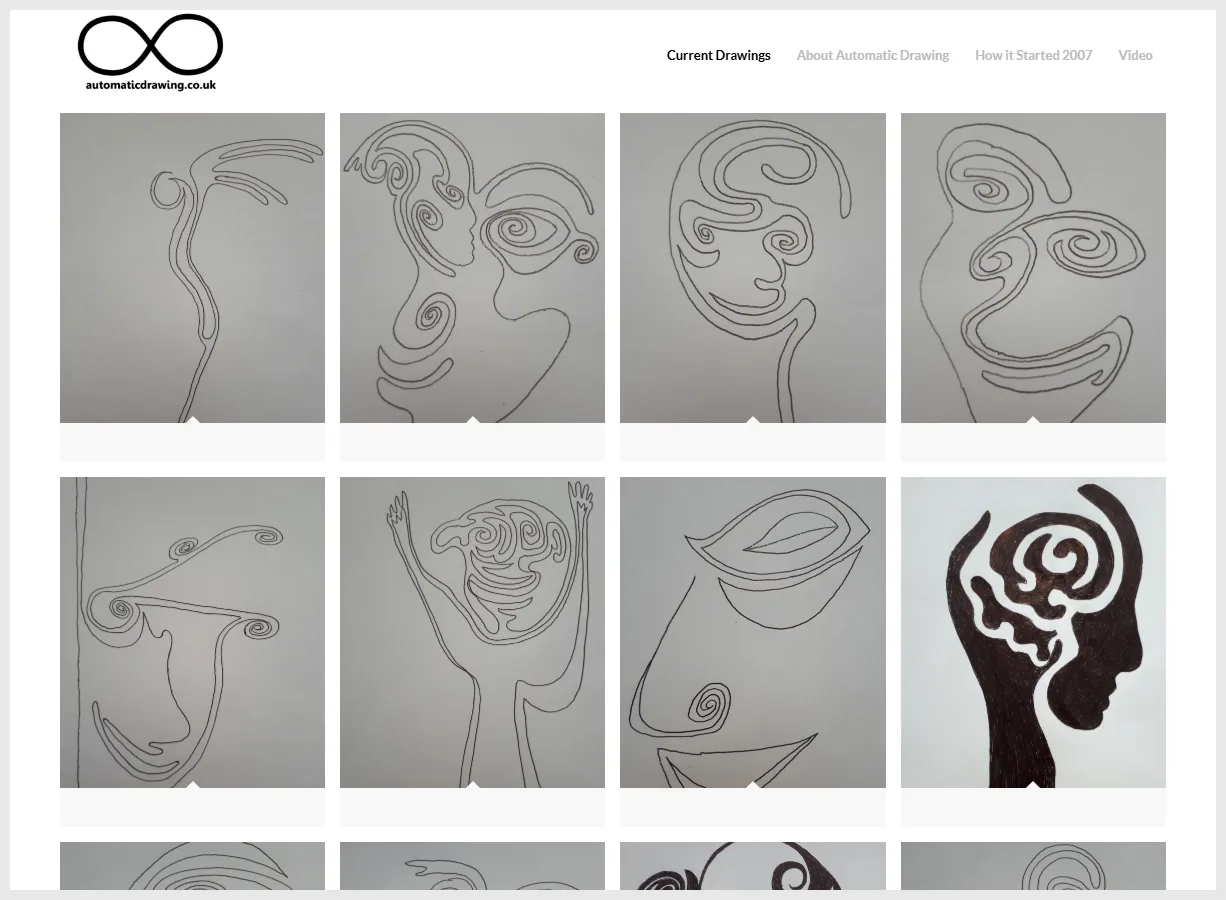 Automatic Drawing website screenshot built by Web Spinner UK