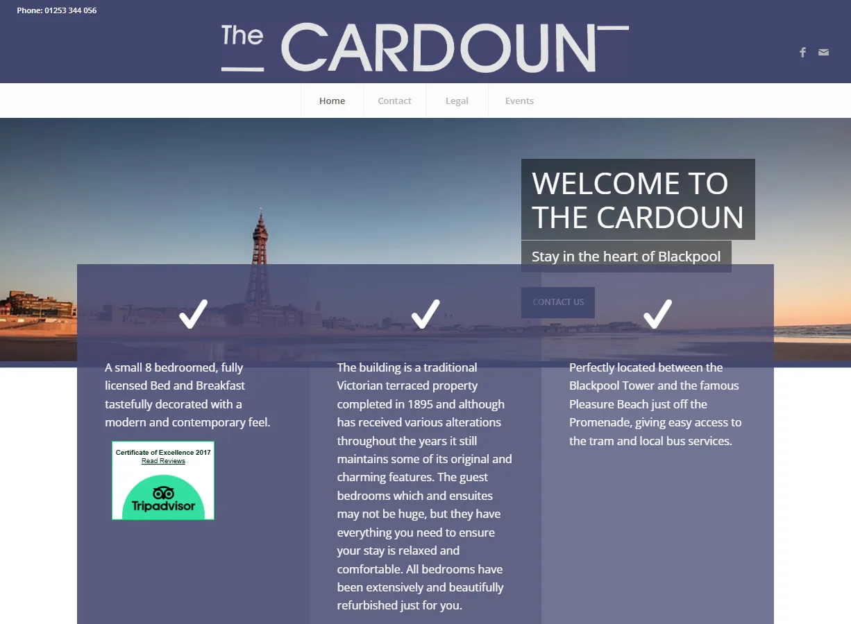 The Cardoun website screenshot built by Web Spinner UK