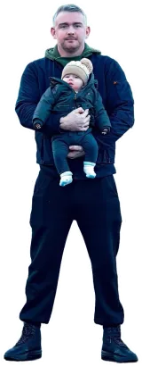 Sam, founder of Web Spinner UK, with his son Teddy